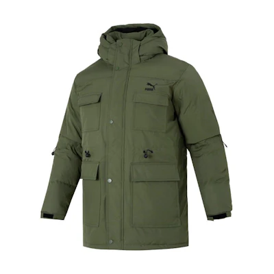 Puma Brenner Windproof Multi-Pocket Jacket Unisex Army Green Long-Sleeve 539760-95