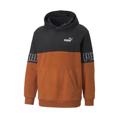 Puma Brown Colorblock Hoodie Long Sleeve Casual Sweatshirt 849854-64