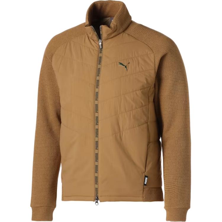 Puma Brown Patchwork Design Zipper Casual Long Sleeve Jacket 539391-02