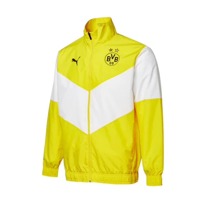 Puma BVB Borussia Dortmund Windbreaker Retro Track Jacket Yellow 764295-01