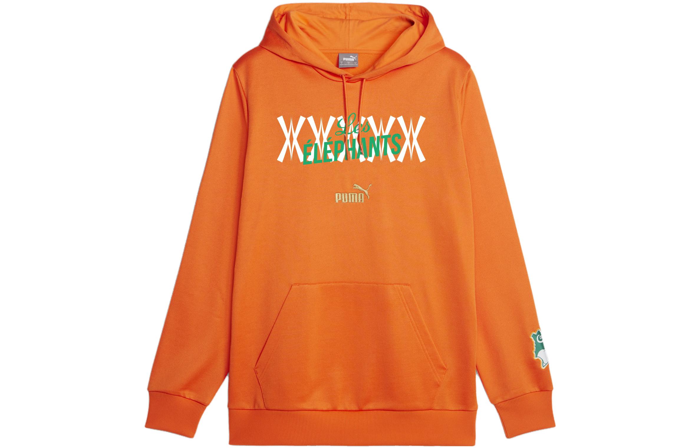 Puma Côte d’Ivoire FtblCulture Orange Hoodie Casual Letter Print 772486-07