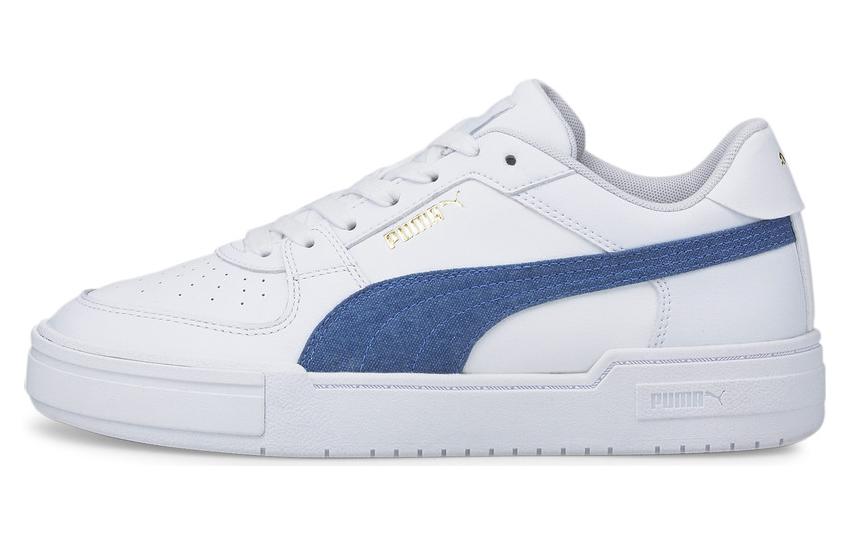 Puma Ca Pro Denim Casual Skateboarding Shoes Unisex White Blue 385690-01