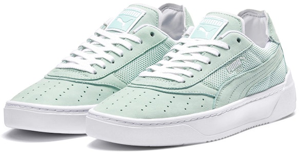 PUMA Cali Palm Spring CC 復古 低幫 板鞋 男女同款 薄荷綠 Lookbook PUMA Cali Palm Spring CC 復古 低幫 板鞋 男女同款 薄荷綠