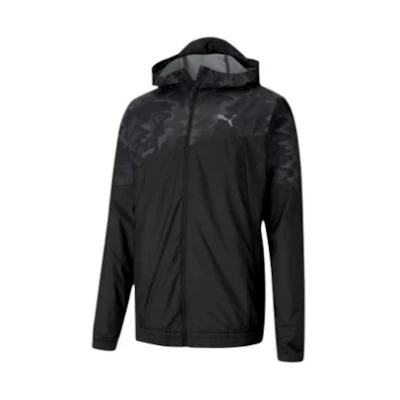 Puma Camo Printed Zip-Up Hoodie Jacket Black 519377-05