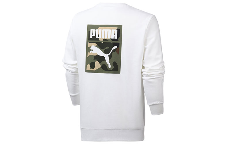 Puma Camouflage Logo Crewneck Sweatshirt White 578884-02