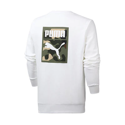 Puma Camouflage Logo Crewneck Sweatshirt White 578884-02