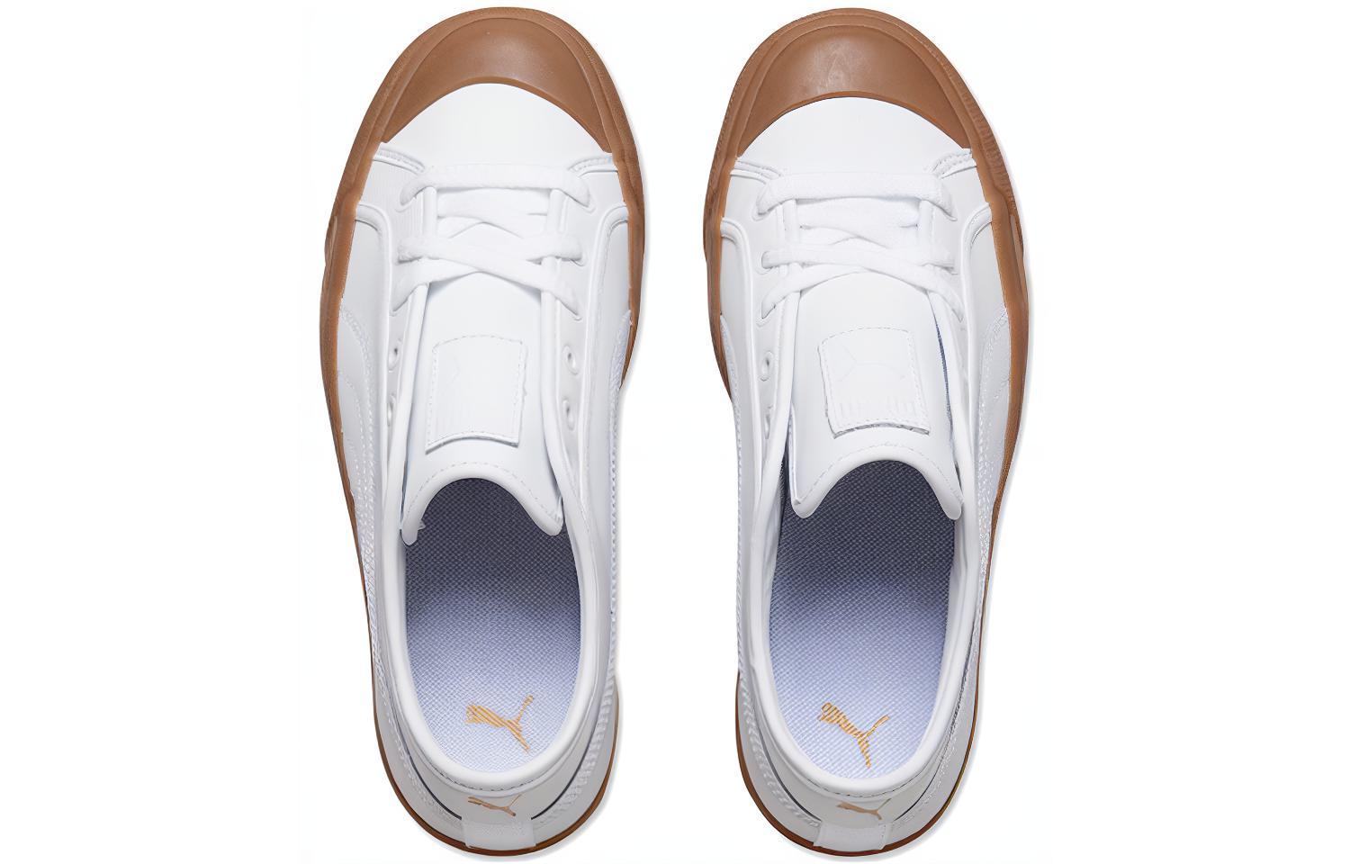 Shop Puma Capri Leer Wit/Bruin 369244-03