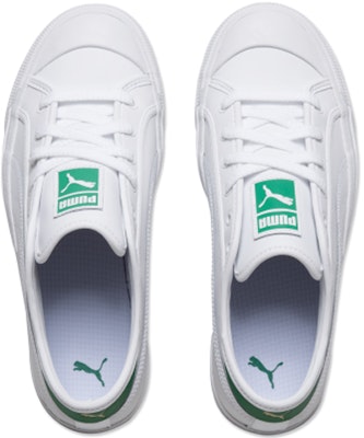 PUMA Capri Leather 防滑透氣 低筒 帆布鞋 男女款 白綠 Shop PUMA Capri Leather 防滑透氣 低筒 帆布鞋 男女款 白綠