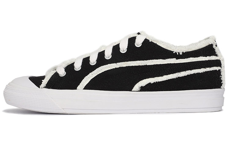 Puma Capri Raw Cut Board Shoes Black/White 381586-02