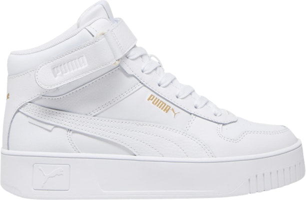 Puma white and gold high best sale tops