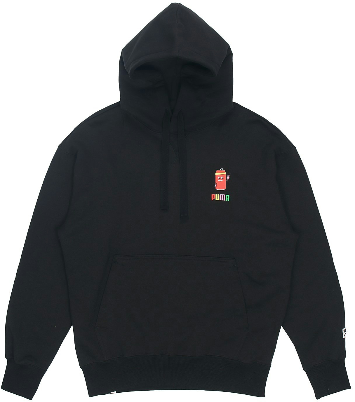 puma-cartoon-print-fleece-hoodie-black-casual-sportswear-531429-01