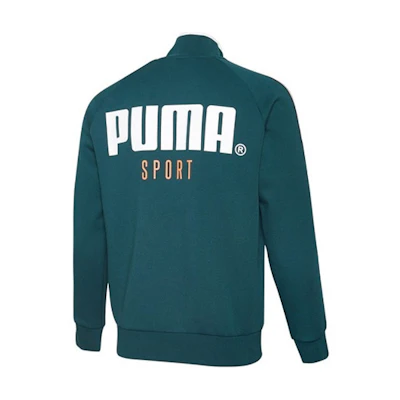Puma Casual Breathable Letter Print Stand Collar Jacket Green 598135-38