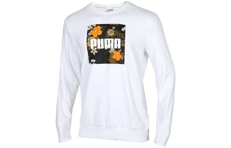 Puma Casual Crewneck Pullover Sweatshirt White 596872-02