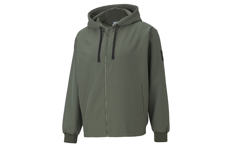 Puma Casual Drawstring Fleece Hoodie Jacket - Dark Green 530273-64