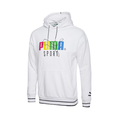 Puma Casual Drawstring Hoodie White 597340-02