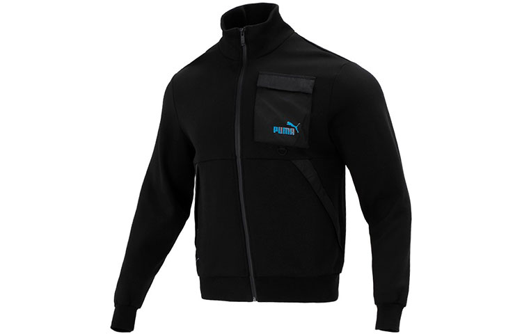 Puma Casual Graphic Loose-Fit Long-Sleeve Jacket Unisex Black 537033-01