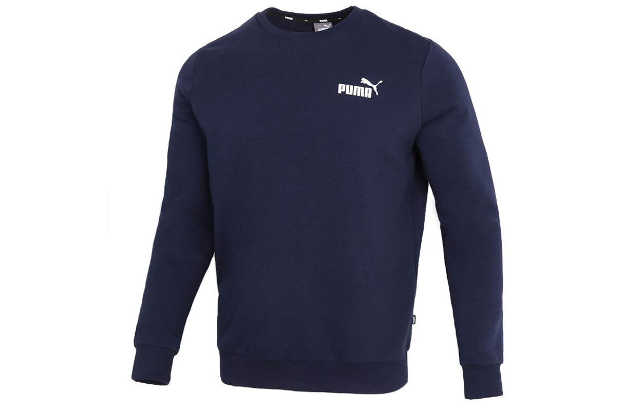Puma Casual Knit Crewneck Pullover Sweatshirt Navy 589034-06