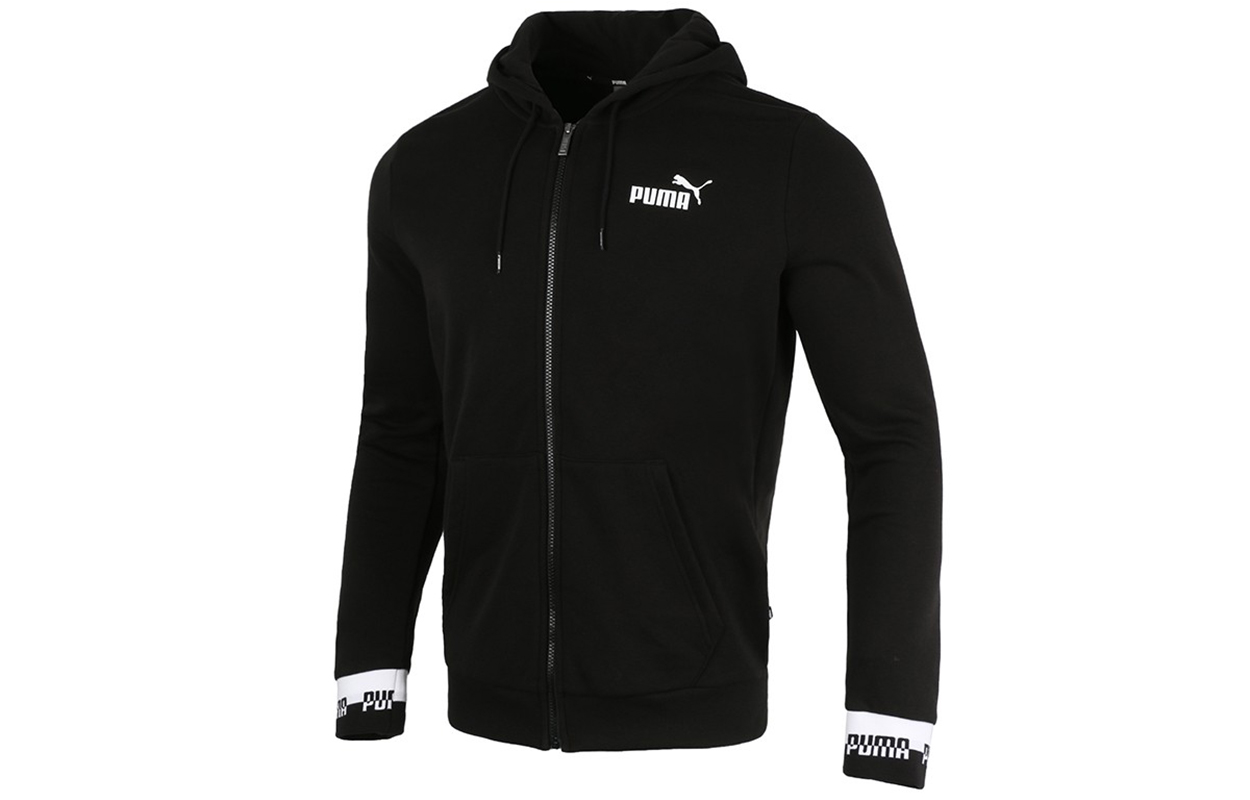 Puma Casual Knit Hooded Jacket Black 588812-01