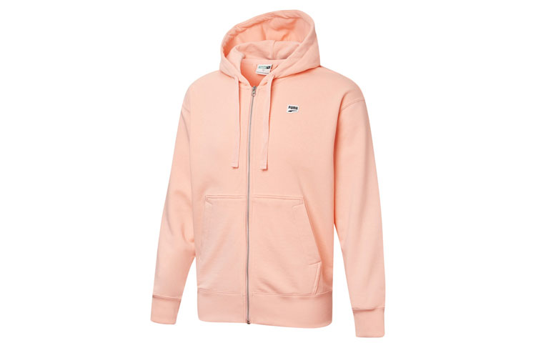 Puma Casual Knit Hoodie Jacket in Apricot Red 531427-26