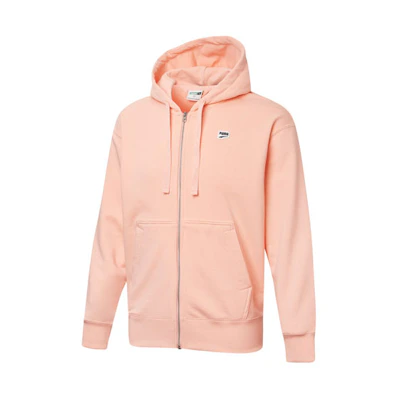 Puma Casual Knit Hoodie Jacket in Apricot Red 531427-26