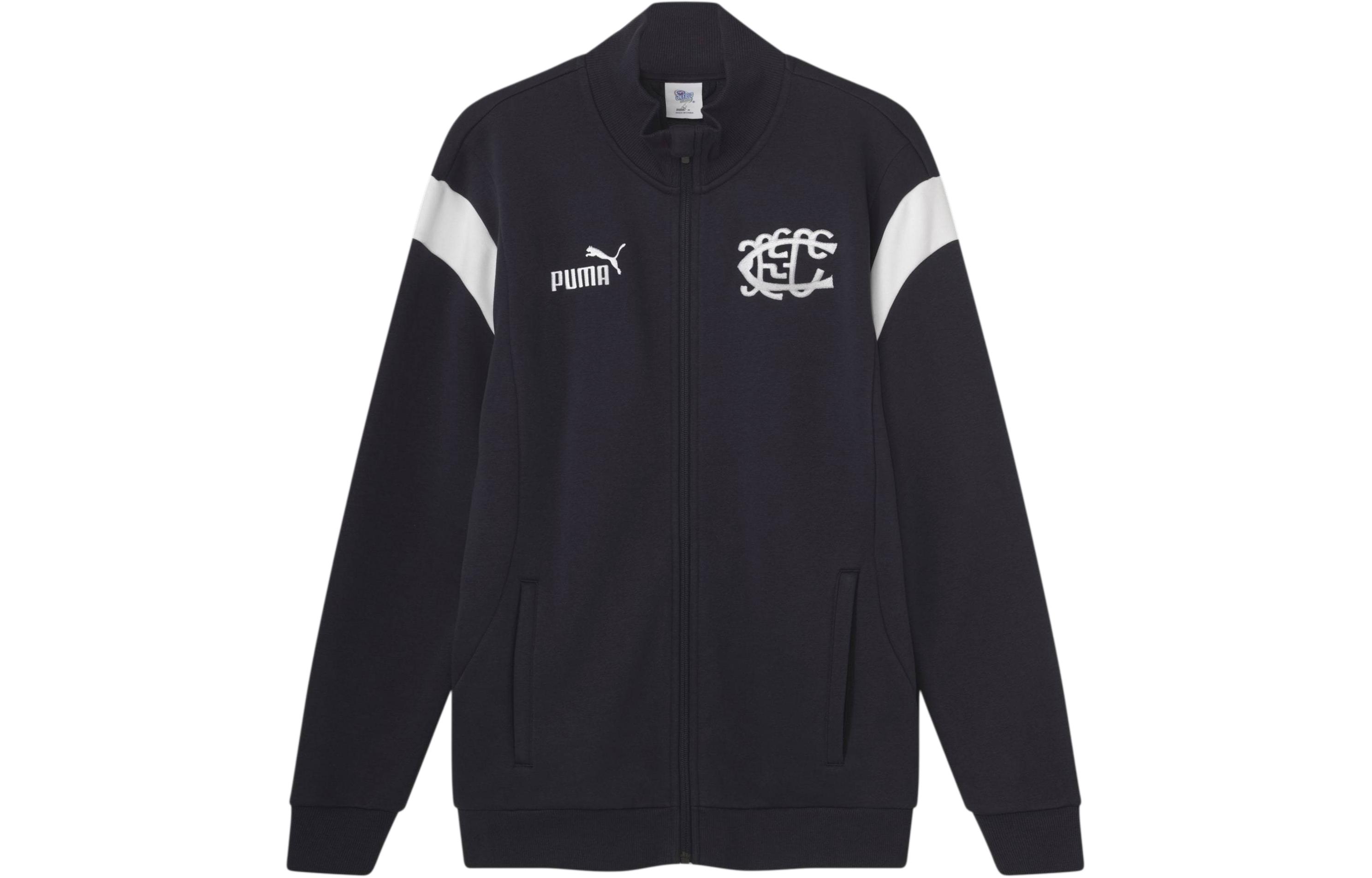 Puma Casual Letterman Jacket Deep Navy Blue/White 775512-01