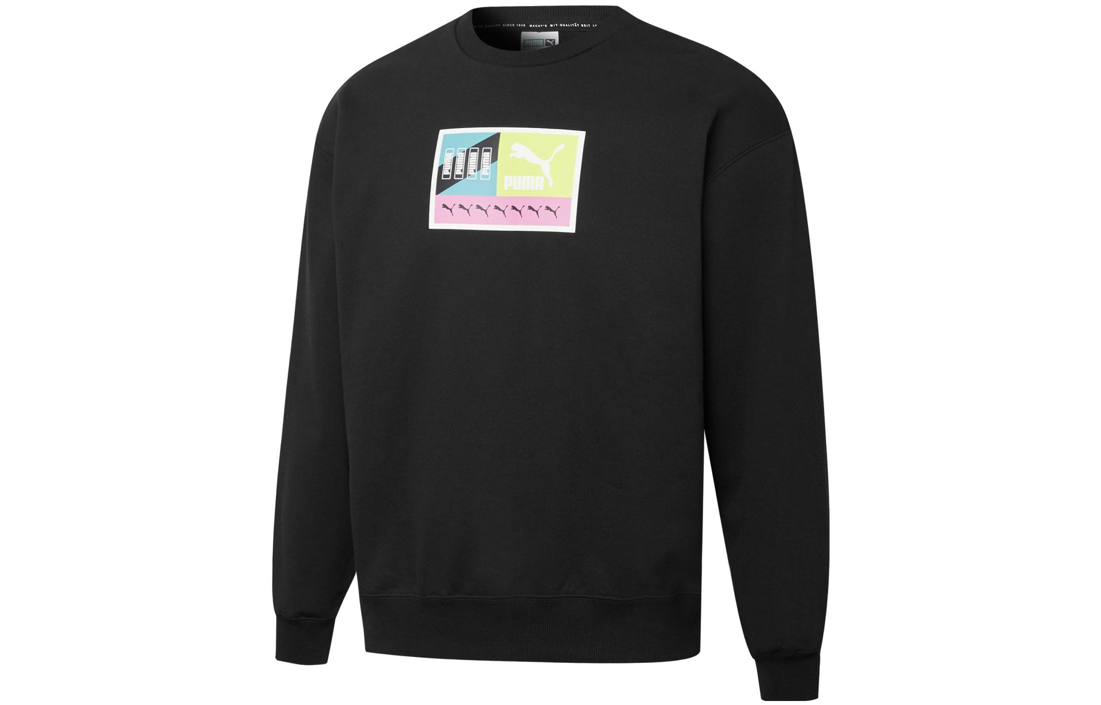 Puma Casual Logo Printed Solid Sweatshirt - Black 535326-01
