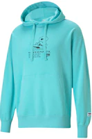 Puma Casual Printed Hoodie Angel Blue 531429-49 Puma Casual Printed Hoodie Angel Blue 531429-49
