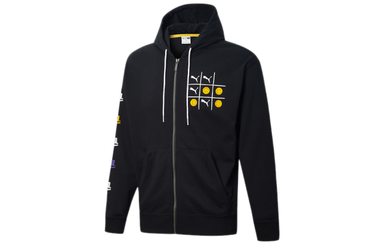 Puma Casual Printed Hoodie Jacket Black 530160-01