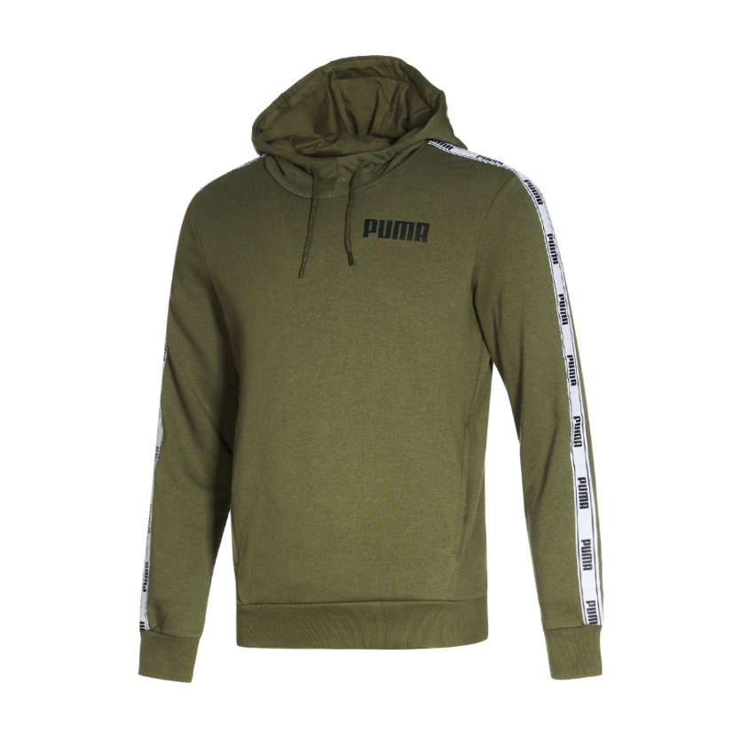 Puma Casual Pullover Hoodie Unisex Army Green Long Sleeve 845640
