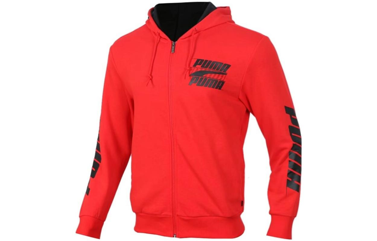 Puma Casual Red Hoodie Long-Sleeve Jacket 844102-11