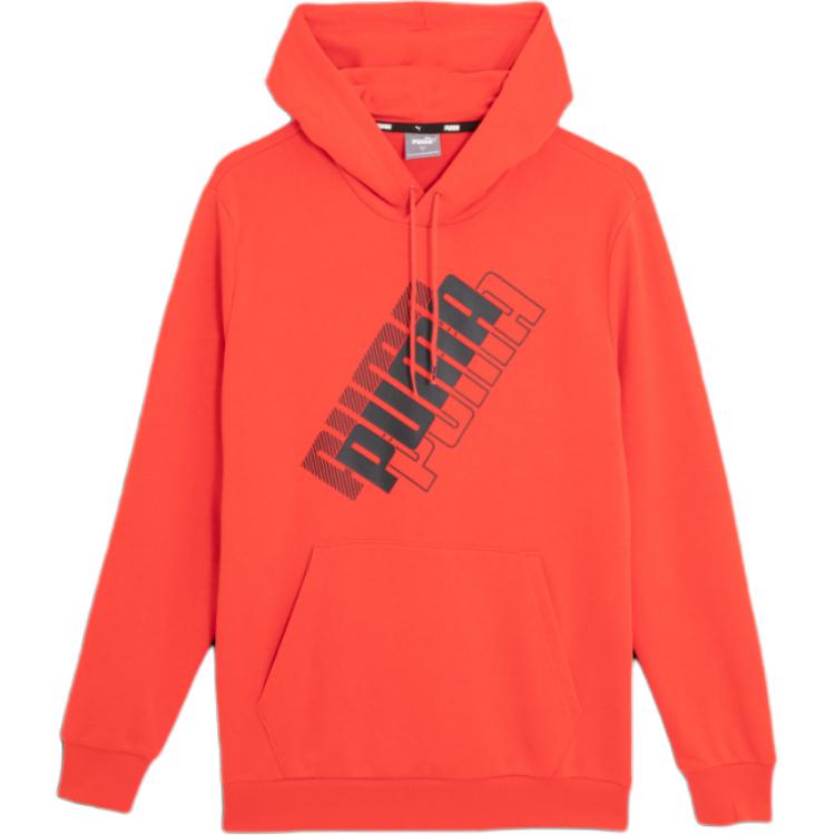 Puma Casual Red Pullover Hoodie with Letter Design 683433-11