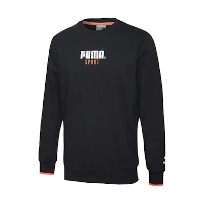 Puma Casual Retro Pullover Sweatshirt Black 598134-01