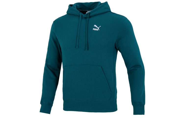 Puma Casual Solid Color Hoodie Peacock Green 537849-24