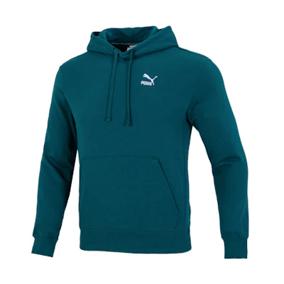 Puma Casual Solid Color Hoodie Peacock Green 537849-24
