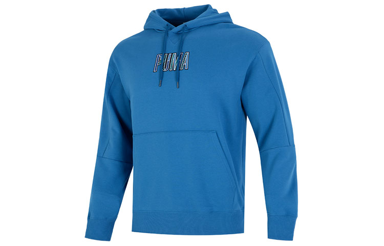 Puma Casual Sports Logo Hoodie Light Blue 537706-17