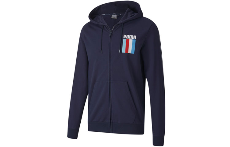 Puma Casual Sports Printed Hoodie Jacket Coarse Blue 585062-06