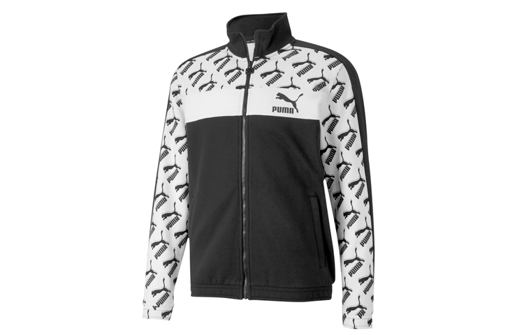 Puma Casual Sports Printed Stand Collar Jacket Black 597428-01