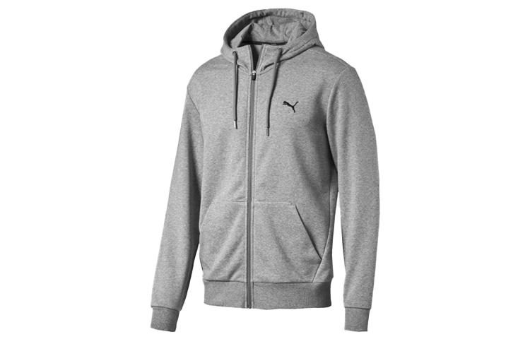 Puma Casual Zip-Up Hoodie Jacket Gray 593135-03