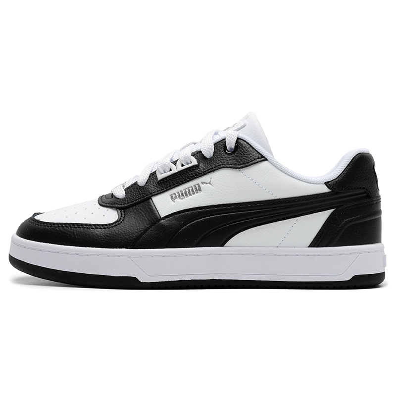 Puma Caven 2.0 Lux Black Silver White Low-Top Casual Sneakers 395016-04
