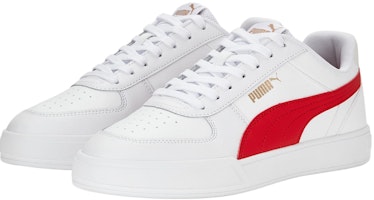 PUMA Caven 防滑耐磨 低筒 滑板鞋 男女款 白紅 Lookbook PUMA Caven 防滑耐磨 低筒 滑板鞋 男女款 白紅