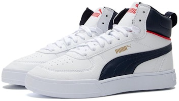 PUMA Caven Mid 防滑耐磨 中筒 帆布鞋 男女通款 白藍 Lookbook PUMA Caven Mid 防滑耐磨 中筒 帆布鞋 男女通款 白藍