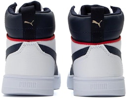 PUMA Caven Mid 防滑耐磨 中筒 帆布鞋 男女通款 白藍 Shop PUMA Caven Mid 防滑耐磨 中筒 帆布鞋 男女通款 白藍