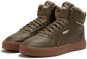 Lookbook PUMA Caven Mid Wtr 防滑耐磨 中筒 板鞋 男女皆宜 橄欖綠