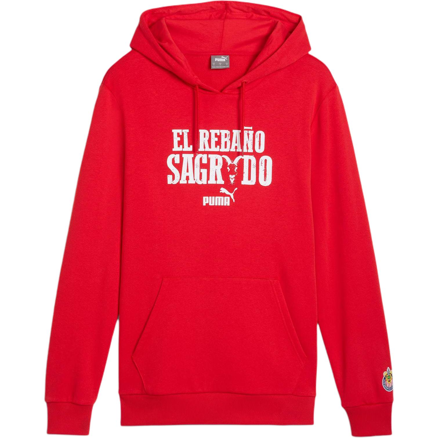 Puma CD Guadalajara SS24 Logo Hoodie Red/White Long Sleeve 778744-11
