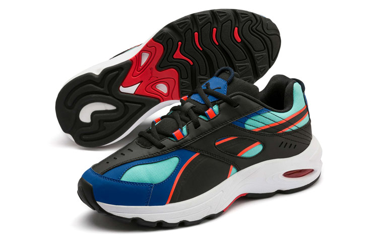 Shop プーマ セル スピード トレーナー "ブラックギャラクシーブルー" 371826-01