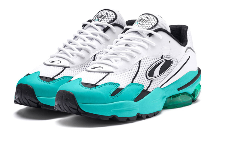 Lookbook プーマ セル ウルトラ 白/青緑 (Puma Seru Urutora Shiro/AoMidori) 370850-01