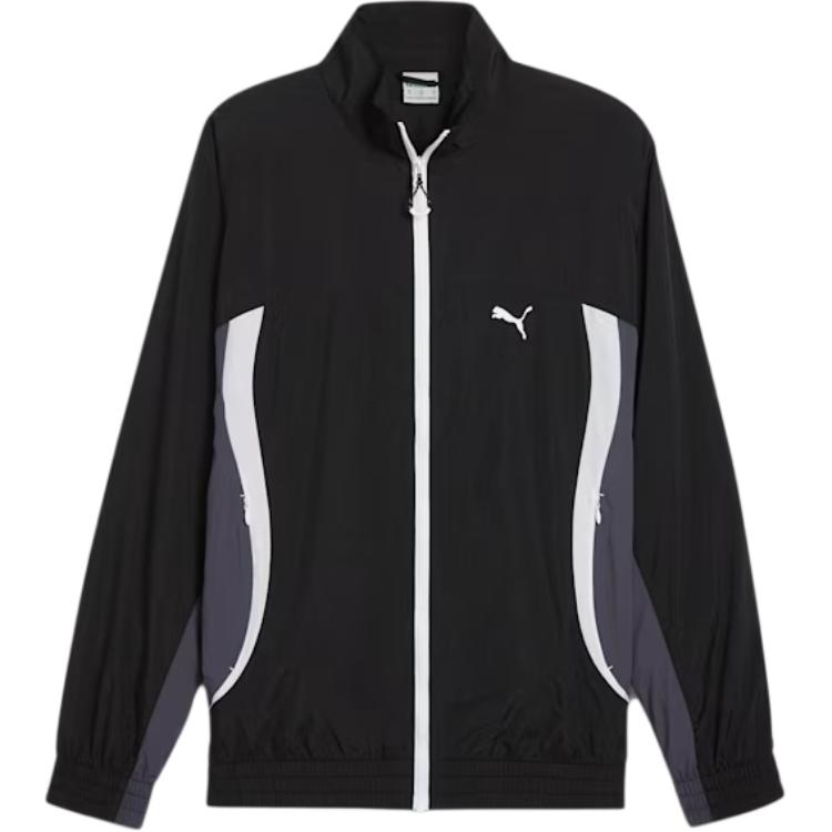 Puma CELLERATOR Black Windproof Track Jacket with Zipper and High Collar 625428-51