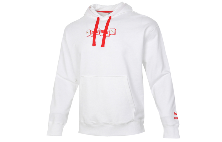 Puma Chinese New Year Mahjong Hoodie White Pullover Sweatshirt 531299-02