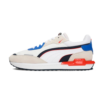 Puma Unisex City Rider Low-Top Running Shoes Gray/White/Blue