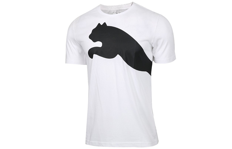 PUMA Classic Logo Crewneck Short Sleeve T-Shirt Men’s White 844614-02